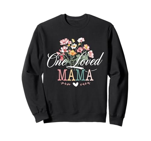 Damen One Loved Mama Cute Floral for Moms Mother's Day Sweatshirt von Mamaw Gifts Women One Loved Mama Tee