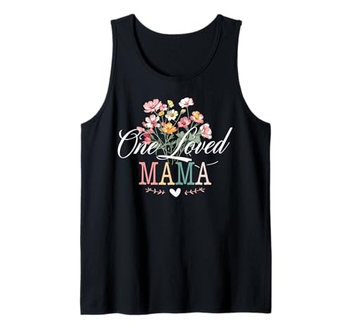 Damen One Loved Mama Cute Floral for Moms Mother's Day Tank Top von Mamaw Gifts Women One Loved Mama Tee