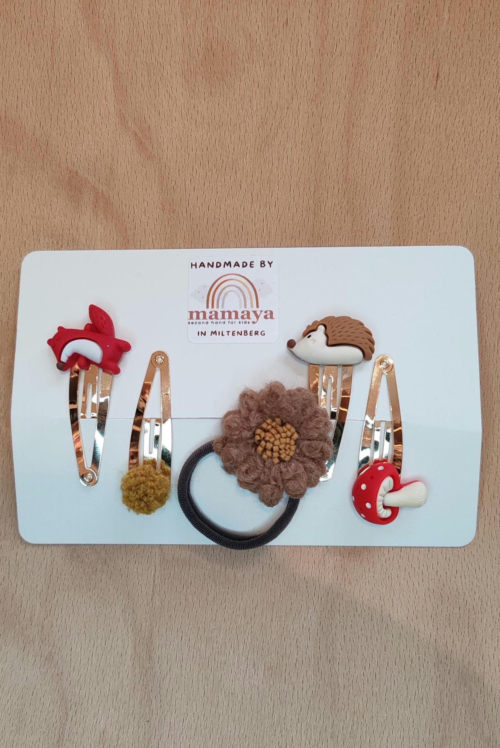 Handgemachtes Haar Set Robin - Herbstlich Fliegenpilz Gold Zart Handmade Perfekt Als Geschenk Geburtstag Weihnachten von MamayaMiltenberg