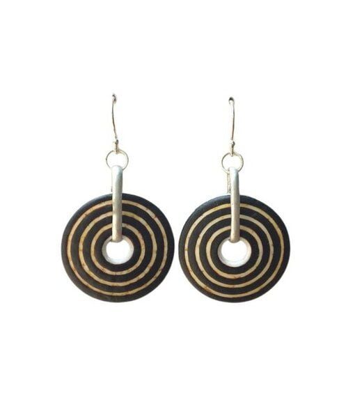 Mambu Design Upcycling Ohrringe - Circles - Straußeneischmuck Mambu Design Upcycling Ohrringe - Circles - Straußeneischmuck von Mambu Design