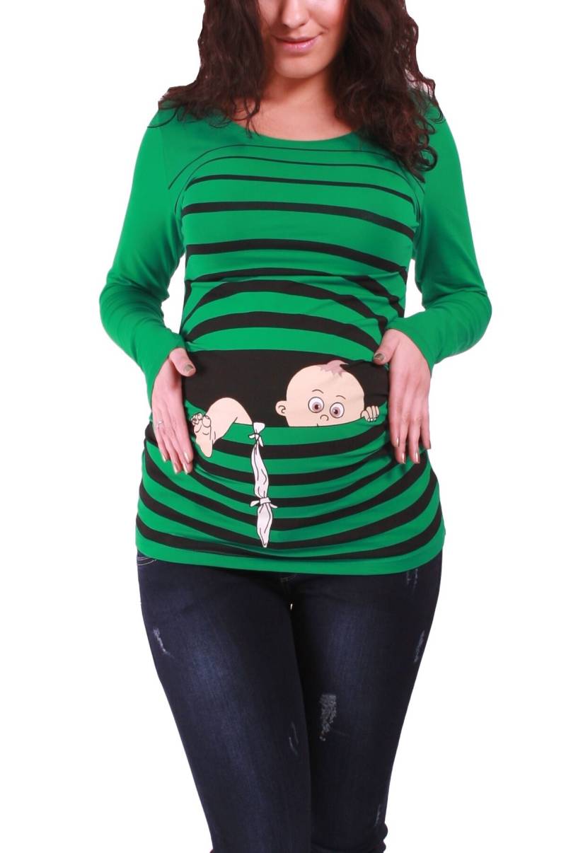 Baby Auf Flucht Umstandsshirt Mit Motiv | Langarm von MamiMode