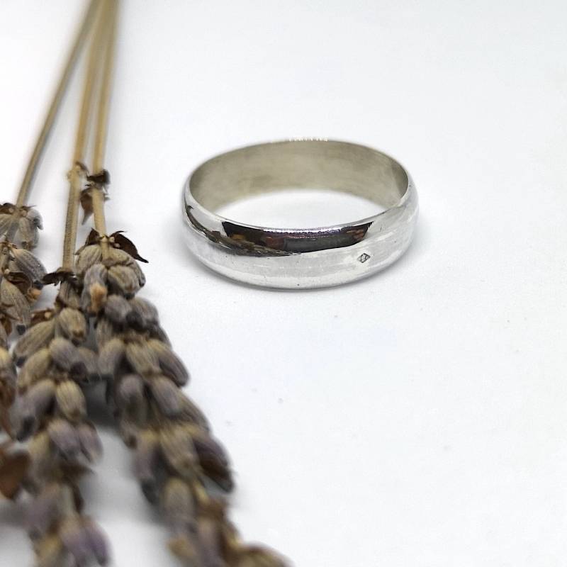 Vintage Ehering/Halbband/925 Silber/Antiker Schmuck/Hochzeit Frau Mann/80Er Jahre/Zeremonie Verlobung Paar Schmuck von MamieBrocante