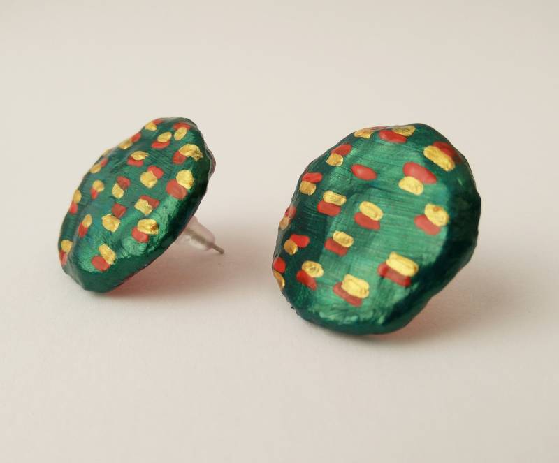 Einzigartige Handbemalte, Art Ohrringe, Recycling-Papier Pappmaché, Handbemalt Papier-Schmuck-Schmuck Einzigartige Handbemalte, Art Ohrringe, Recycling-Papier Pappmaché, Handbemalt Papier-Schmuck-Schmuck von MamintiPaperCrafts