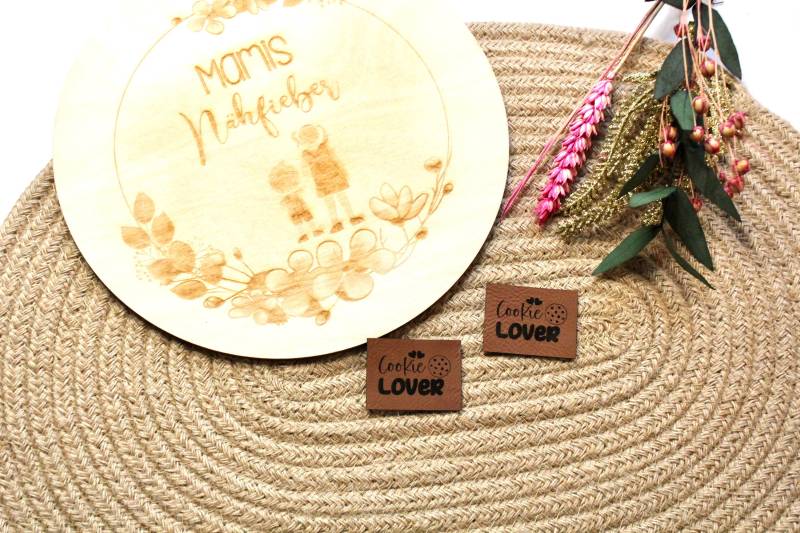 Lederlabel „Cookie Lover" 3 X 4 cm Lederlabel „Cookie Lover" 3 X 4 cm von MamisNaehfieber