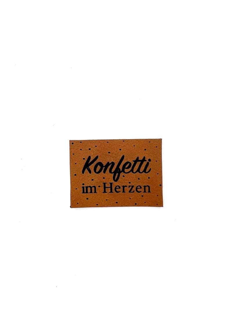 Lederlabel „Konfetti Im Herzen" 3 X 4 cm Lederlabel „Konfetti Im Herzen" 3 X 4 cm von MamisNaehfieber