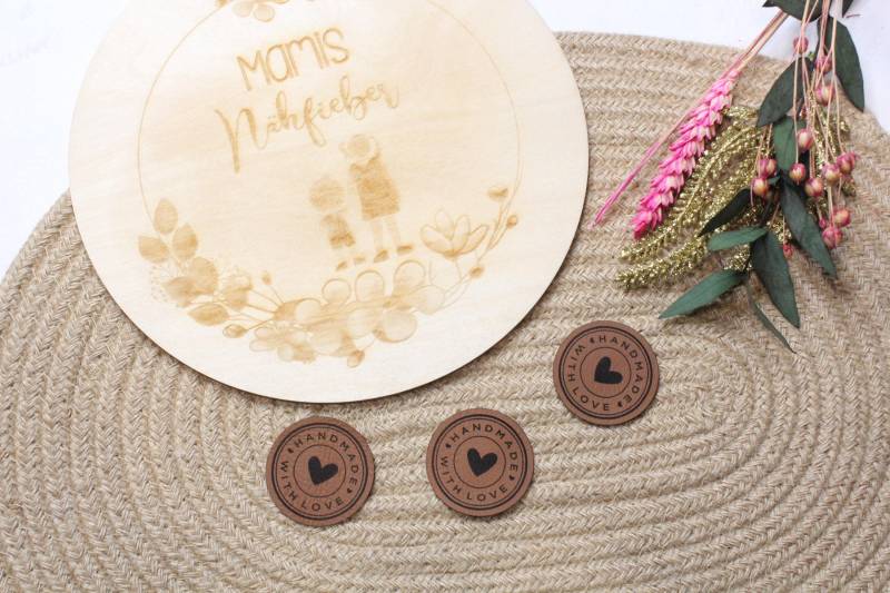 Lederlabel „With Love" 4 X cm Lederlabel „With Love" 4 X cm von MamisNaehfieber