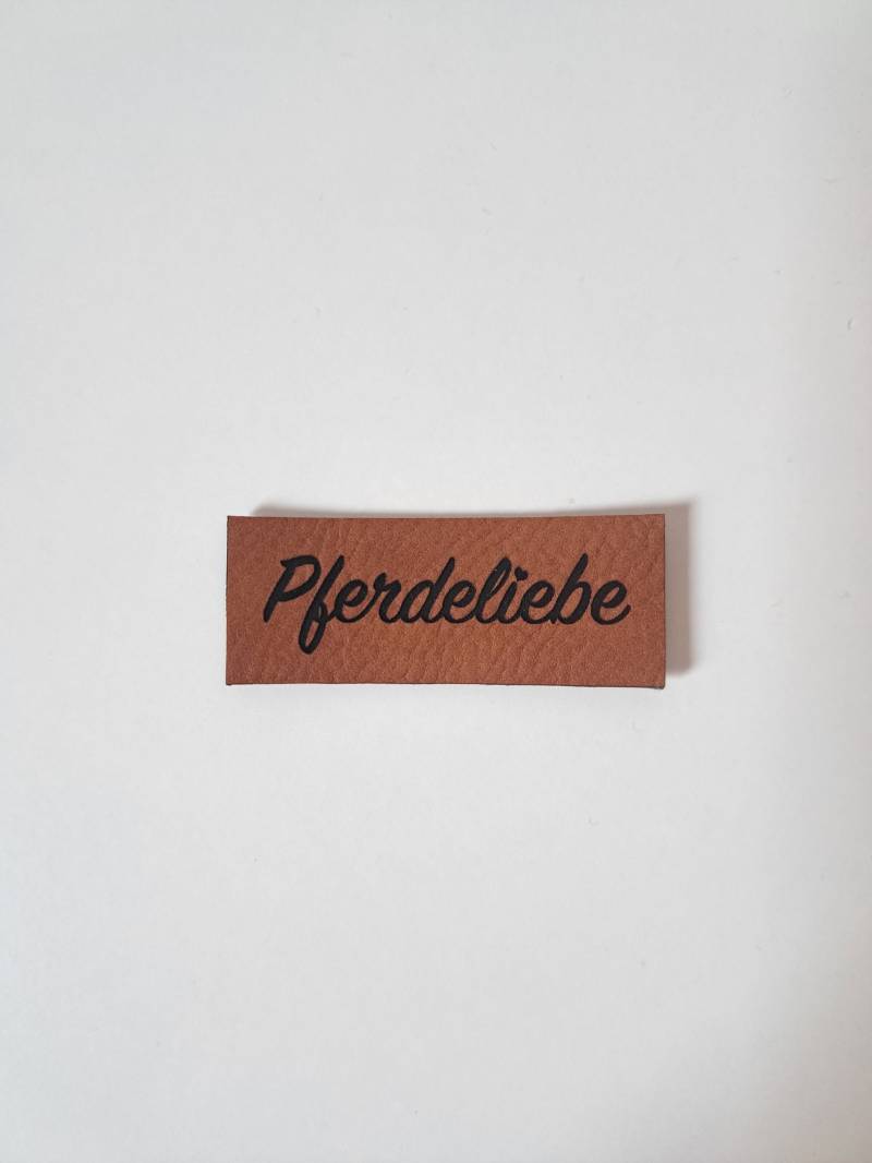 Lederlabel Pferdeliebe 2 X 5 cm von MamisNaehfieber