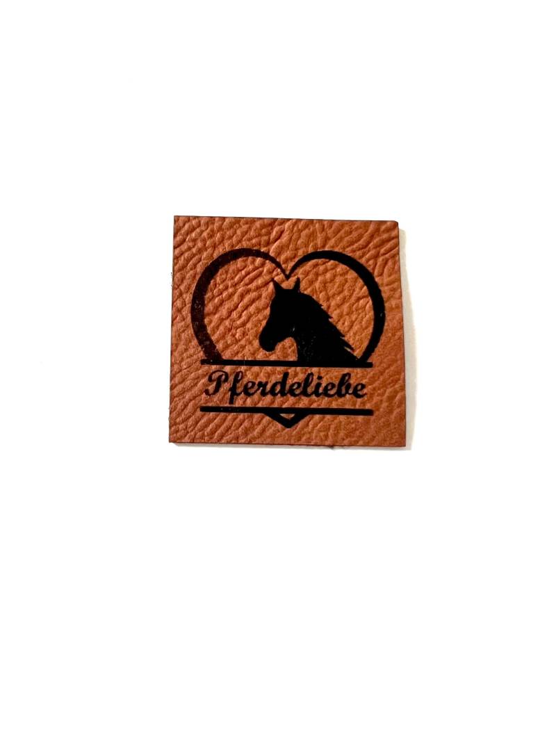 Lederlabel Pferdeliebe 4 X cm Lederlabel Pferdeliebe 4 X cm von MamisNaehfieber
