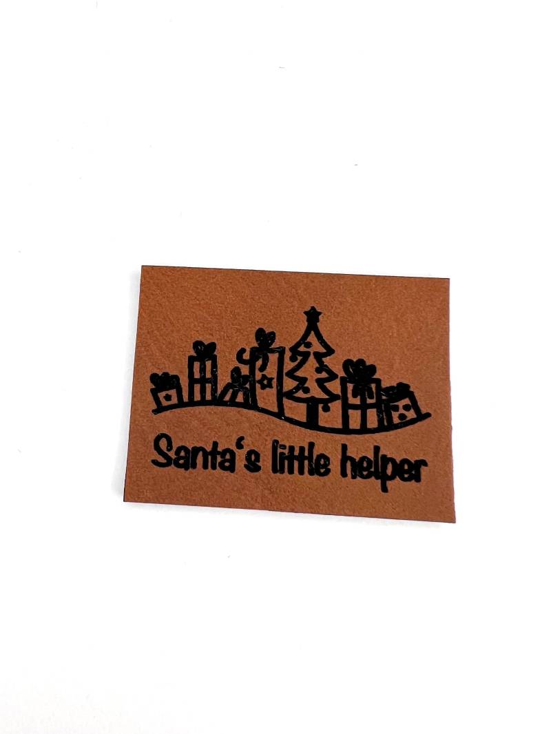 Lederlabel Santas Little Helper 3 X 4 cm Lederlabel Santas Little Helper 3 X 4 cm von MamisNaehfieber