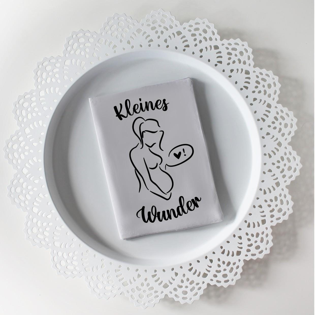 Bügelbild "Babybauch Mit Sprechblase" // "Kleines Wunder" "Mein Mutterpass" Geplottet von Mamitoppi