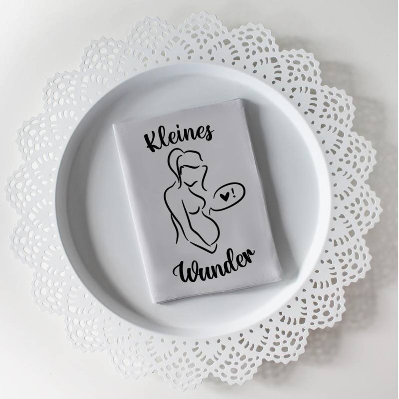 Bügelbild "Babybauch Mit Sprechblase" // "Kleines Wunder" "Mein Mutterpass" Geplottet von Mamitoppi
