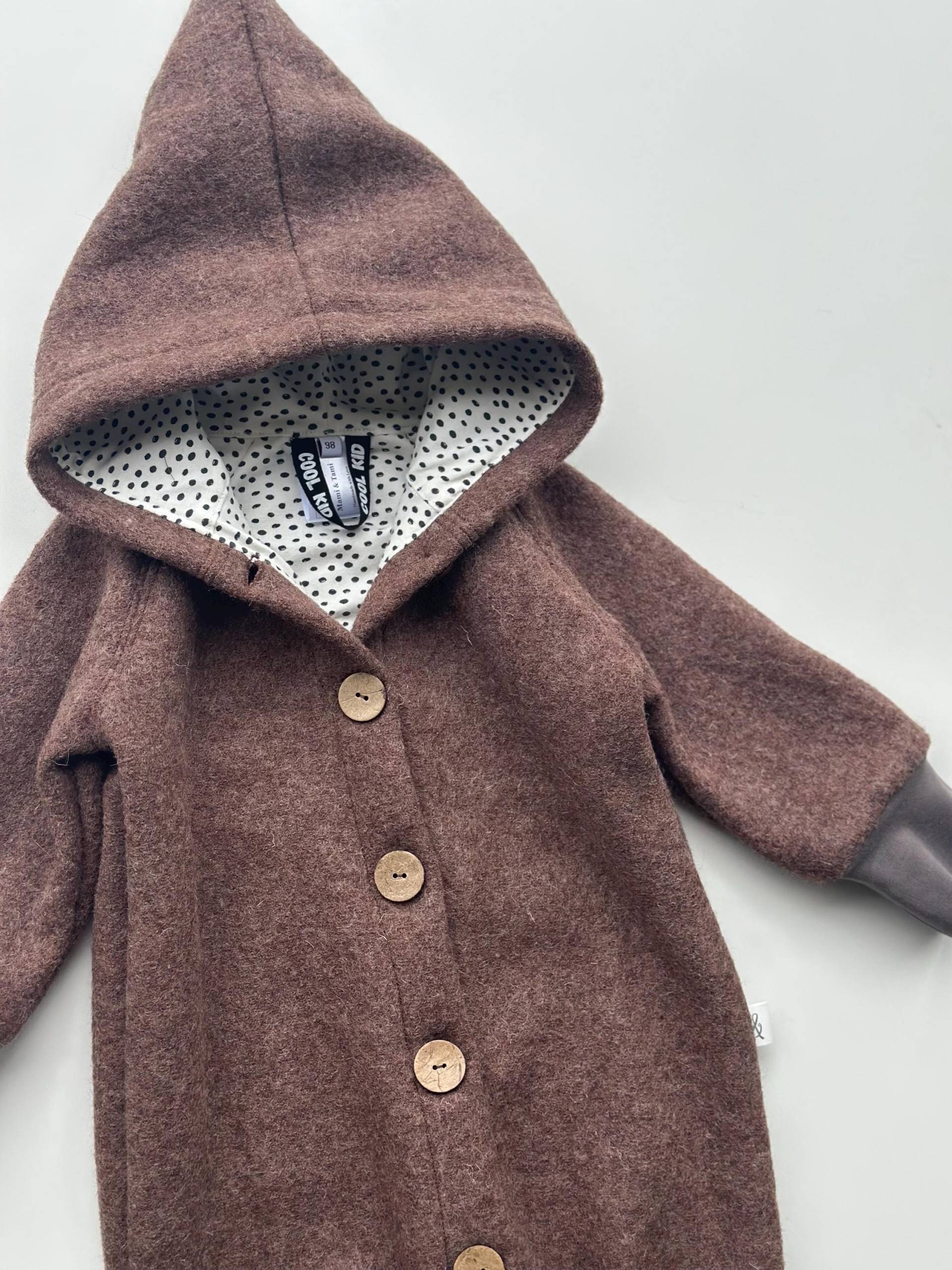 Walkoverall Mit Knöpfen, Braun, 86, Gefüttert, Outdooroverall Für Kinder von MamiundTami