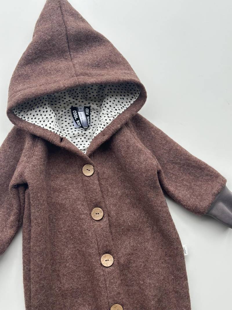 Walkoverall Mit Knöpfen, Braun, 86, Gefüttert, Outdooroverall Für Kinder von MamiundTami