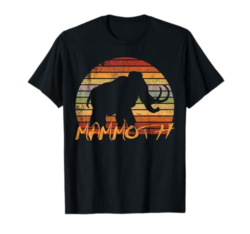 Mammut Vintage Design 4 Kinder & Fans von Dinos, Elefanten T-Shirt von Mammut Retro - Kind & Dino Fans von 1980s Vintage