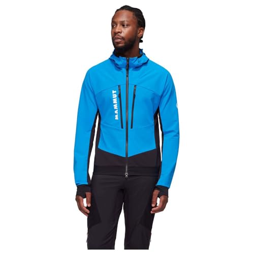 Aenergy Softshell Hybrid Hooded Jacket Men glacier blue-black (50592) XXL von Mammut
