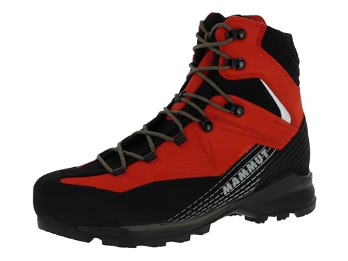 Mammut Bergschuhe Kento Guide 2 High GTX wasserdichte und stabile Herren Alpinstiefel mit bedingt steigeisenfester Sohle Red-Black EU 42 von Mammut