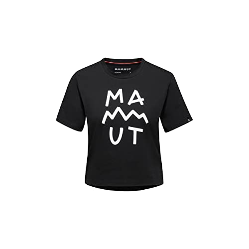 Mammut Damen Massone Cropped Schriftzug T-Shirt, Schwarz, M von Mammut