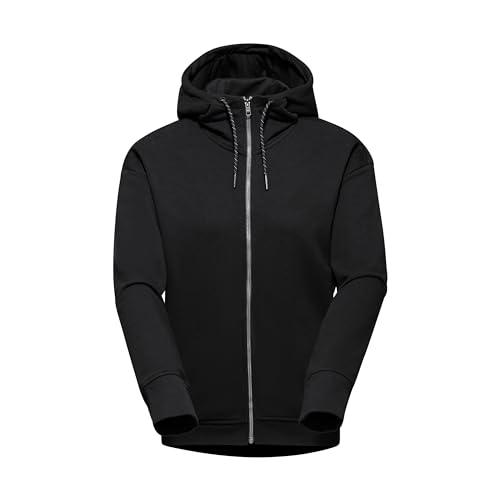 Mammut Damen Midlayer, M, Schwarz, Kapuzenjacke, aus 66 Prozent Bio Baumwolle von Mammut