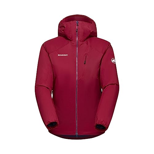 Mammut Damen Rime In Flex Hoodie Jacke, blood red, L von Mammut