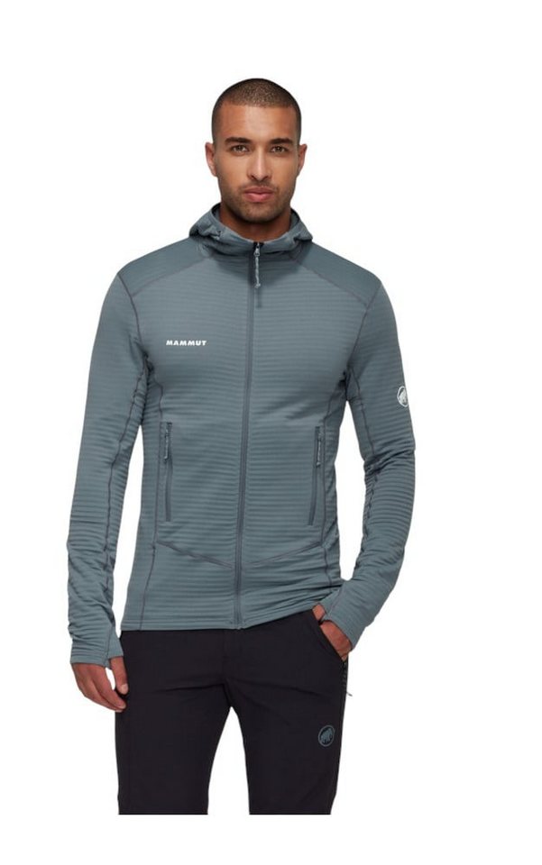Mammut Fleecejacke Taiss Light ML Hooded (Midlayer, 4-Wege Stretch) grau Herren von Mammut