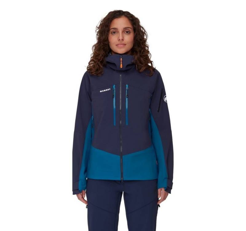 Mammut Fleecejacke Wanderjacke Taiss Pro Hooded (Hardshelljacke) deepblau/marineblau von Mammut