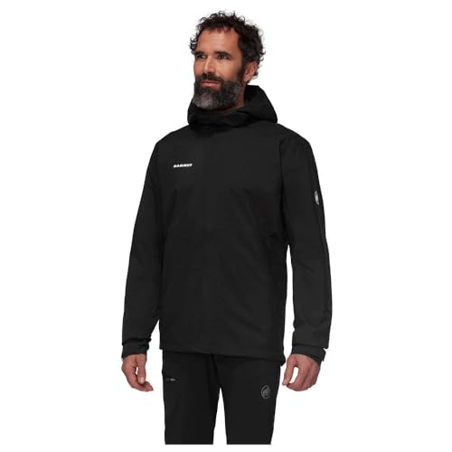 Mammut Herren Hardshelljacke, aus der Serie Alto, M, Schwarz, Kapuzenjacke, Funktionsjacke, aus DRYtechnology 2 L von Mammut