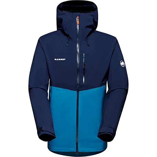 Mammut Herren Alto Guide Hs Hooded Jacket Deep Ice/Marine S Hardshell-Jacken, S von Mammut