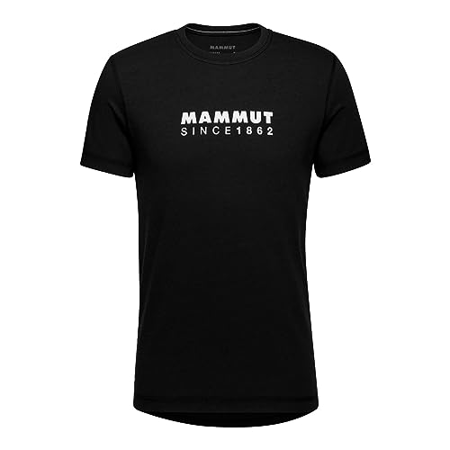 Mammut Herren Kurzarmshirt Rundhalsshirt Core T-Shirt Men Logo, Farbe:Schwarz, Artikel:-0001 Black, Größe:L von Mammut