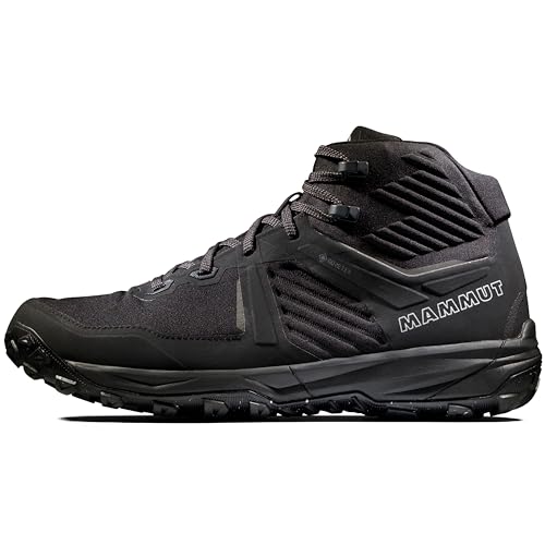 Mammut Ultimate III Mid GTX Men | Trekkingschuhe für Herren, Outdoor Wanderschuhe, Trekking- & Hikingschuhe, wasserdichte Bergschuhe, Gore-Tex Schuhe, Sportschuhe | Black, 6.5 von Mammut