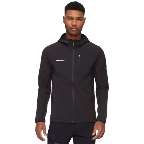 Mammut Herren Wanderjacke Outdoorjacke Madris Light ML Hooded Jacket, Farbe:Schwarz, Artikel:1014-03842-0001 black, Größe:2XL von Mammut
