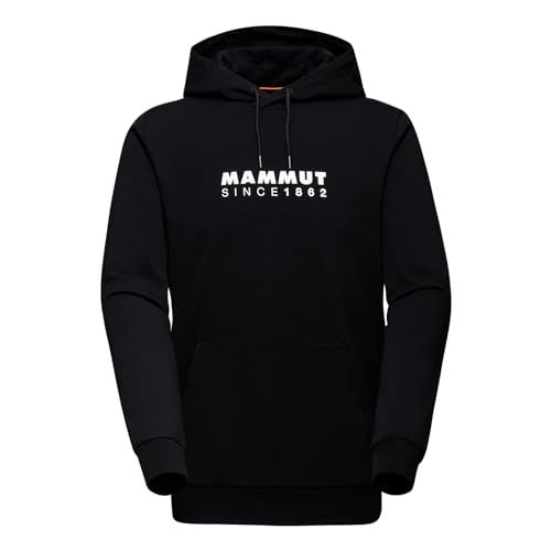 Mammut Men's Ml Hoody Men Logo Hooded Sweatshirt, Black-White, L von Mammut