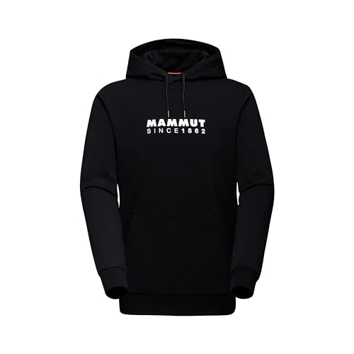Mammut Men's Ml Hoody Men Logo Hooded Sweatshirt, Black-White, XL von Mammut