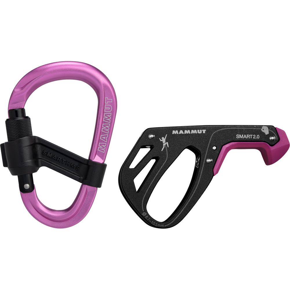 Mammut Smart 20 Belay Package Sicherungsgerät und Karabiner pink von Mammut