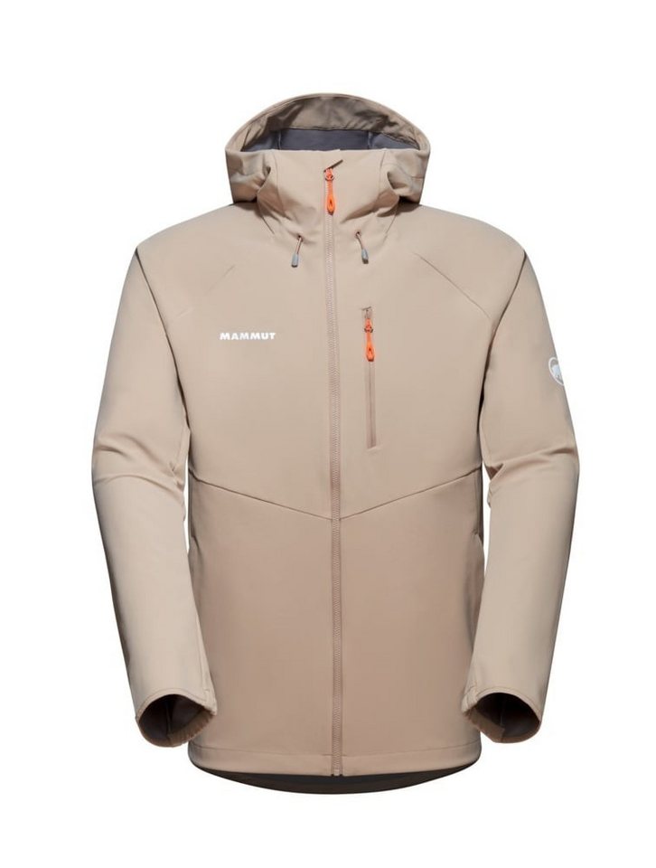 Mammut Softshelljacke Ultimate Comfort SO Hooded (winddicht) beigebraun Herren von Mammut