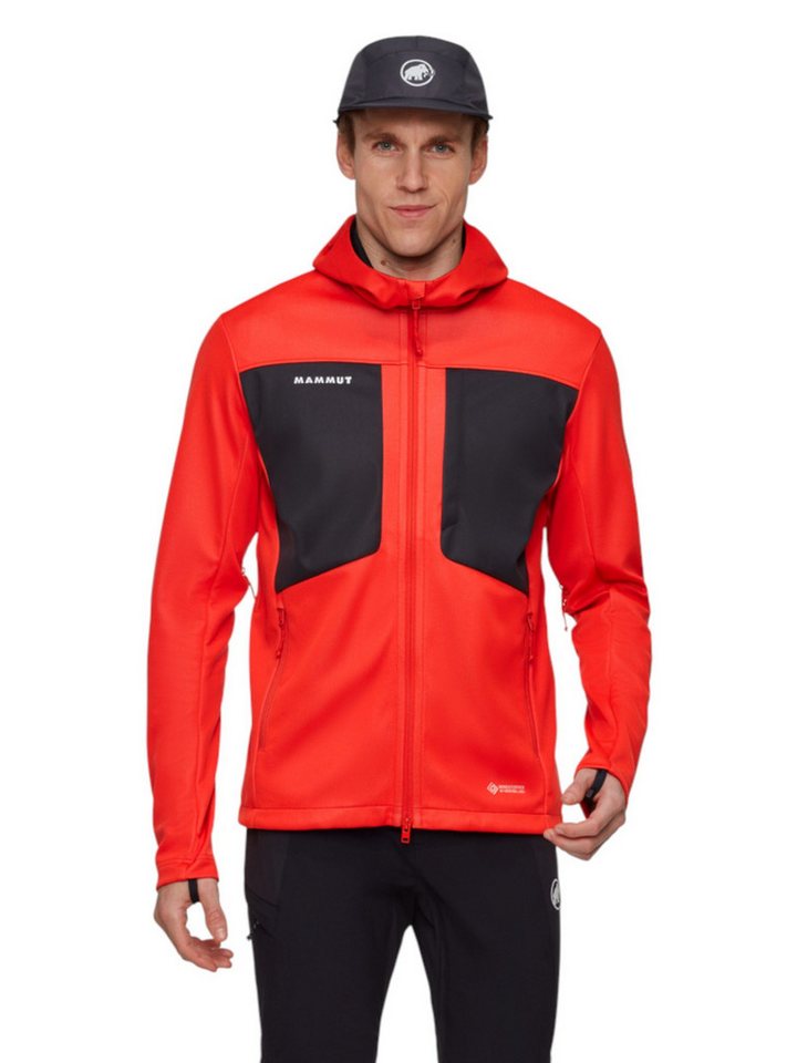Mammut Softshelljacke Ultimate VIII SO Hooded (3-Lagen, winddicht) rot/schwarz Herren von Mammut