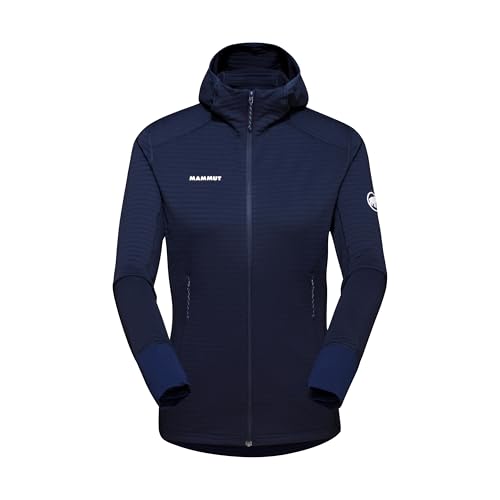 Mammut Taiss Light ML Hooded Jacket Women | Midlayer Fleecejacke für Damen mit Kapuze | Marine, M von Mammut