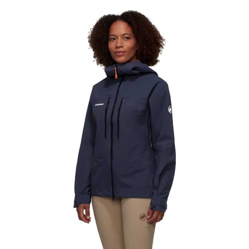 Mammut Women's Taiss Hs Hooded Women Hardshell Jacket, Marine-Black, M von Mammut