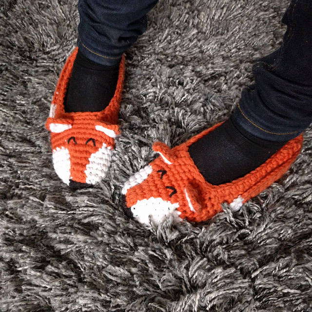 Häkeln Fuchs Hausschuhe Frauen Männer Mädchen Junge von MamzelleSemmele