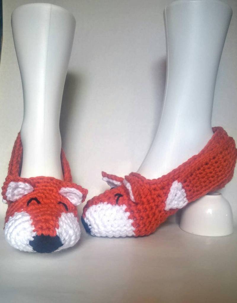 Häkeln Fuchs Hausschuhe Frauen Männer Mädchen Junge von MamzelleSemmele