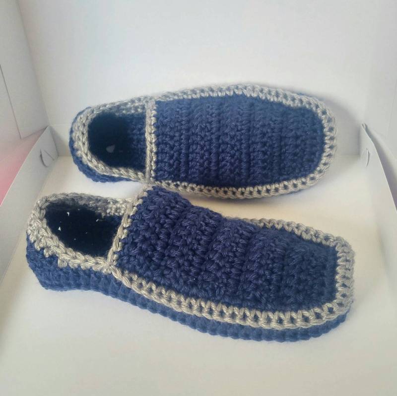 Haus Herren Damen Hausschuhe Gehäkelt Gestrickt von MamzelleSemmele