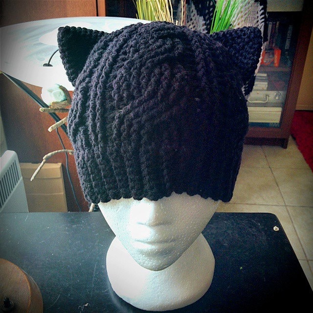 Hergestellt, Um Kabel Häkeln Hut Katzenohren von MamzelleSemmele