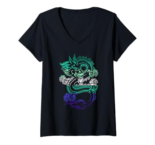 Damen MLM Pride MLM-Flagge LGBT-Drache Schwule Männliche Flagge MLM T-Shirt mit V-Ausschnitt Damen MLM Pride MLM-Flagge LGBT-Drache Schwule Männliche Flagge MLM T-Shirt mit V-Ausschnitt von Man Loving Gay Male Flag LGBT MLM Flag