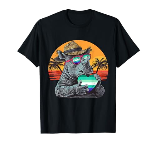 Rhino Sunset Schwule Flagge mit Herz für Männer LGBT MLM Pride LGBTQ T-Shirt Rhino Sunset Schwule Flagge mit Herz für Männer LGBT MLM Pride LGBTQ T-Shirt von Man Loving Gay Male Flag LGBT MLM Flag