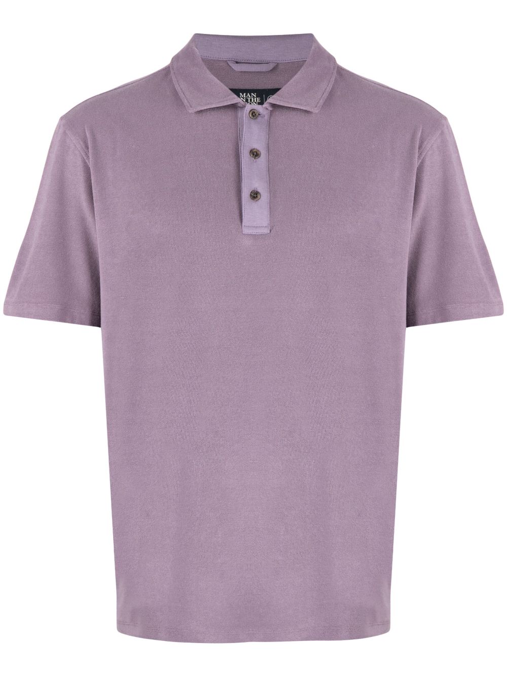 Man On The Boon. Poloshirt aus Frottee - Violett von Man On The Boon.