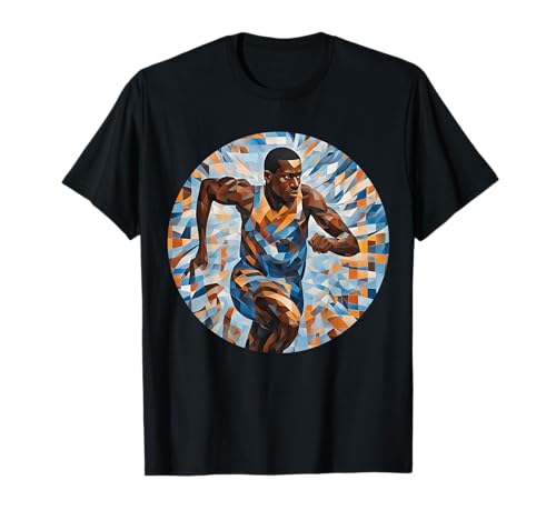 Mann Running Track Buntes Mosaik Geschenk für Männer Frauen T-Shirt Mann Running Track Buntes Mosaik Geschenk für Männer Frauen T-Shirt von Man Running Track Mosaic Gift for Men Women