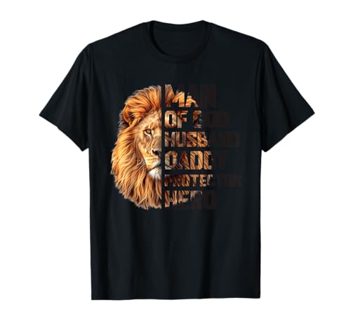 Man of God – Vatertag, Ehemann, Papa, Beschützer, Held T-Shirt Man of God – Vatertag, Ehemann, Papa, Beschützer, Held T-Shirt von Man of God - Fathers Day