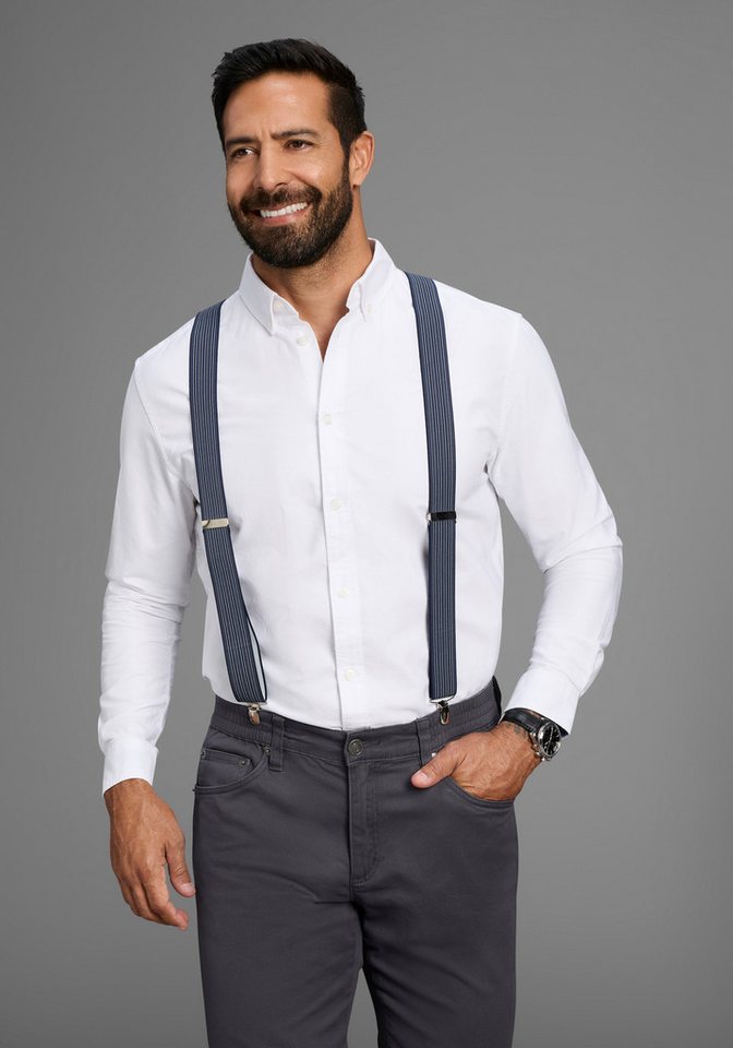 Man's World Hosenträger in bequemer Breite & extra Länge bis 130cm - NEW - im Streifendesign von Man's World