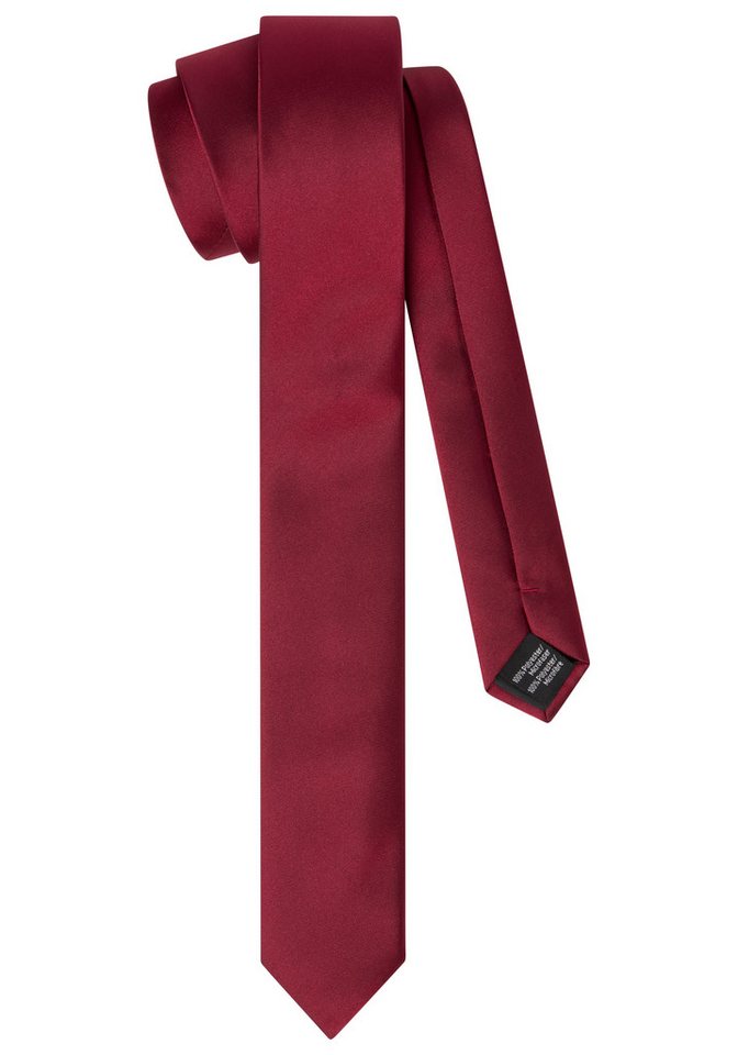 Man's World Krawatte in klassischen Uni-Farben und Slim-Breite von Man's World