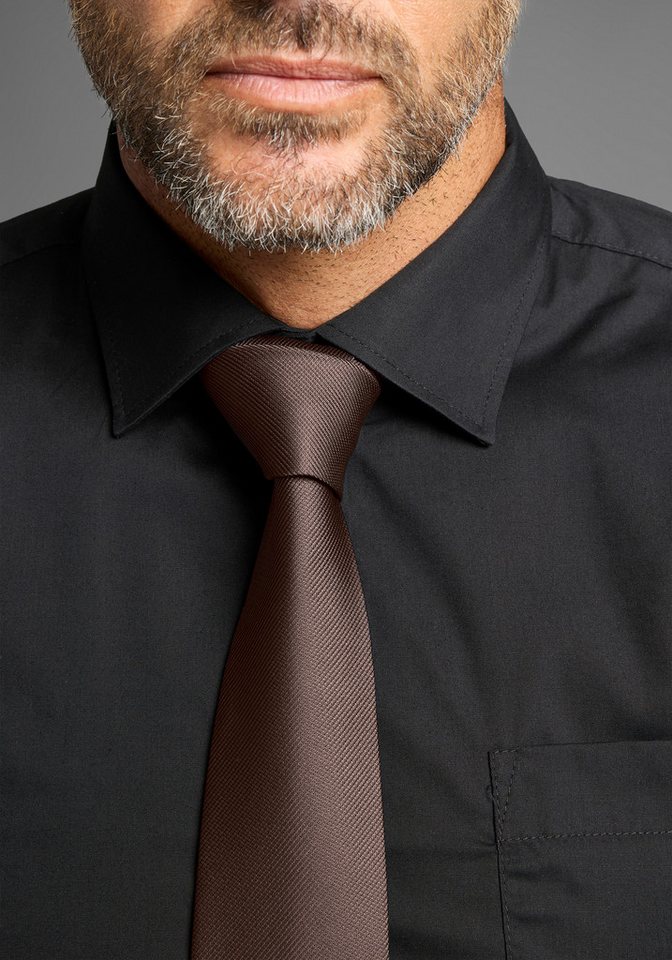 Man's World Krawatte mit nimalistischem ton-ton Streifen Design von Man's World