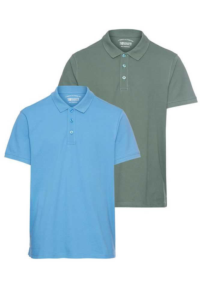 Man's World Poloshirt (2-er Pack) in tollen Farbkombinationen von Man's World
